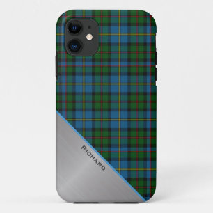 Capa Para iPhone 11 Xadrez e aparência de alumínio colorida do MacLeod