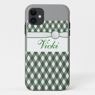 Capa Para iPhone 11 Xadrez e estojo de fita