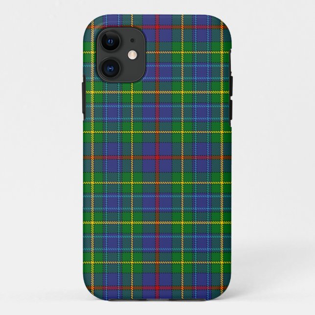 Capa Para iPhone 11 Xadrez escocesa Clan Bailey Tartan (Verso)
