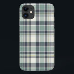 Capa Para iPhone 11 Xadrez Marinho Azul e Costeira de Seafoam<br><div class="desc">Caso da Samsung Galaxy com um padrão de xadrez original da Plaidwerx em azul marinho,  verde e marfim do mar.</div>