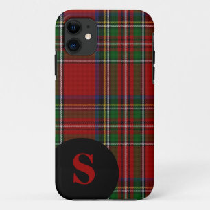 Capa Para iPhone 11 Xadrez Real Stewart Monogrammed