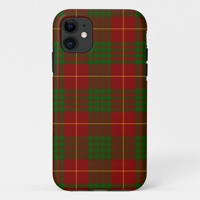 Capa Para iPhone 11 Xadrez verde-tartan (Verso)