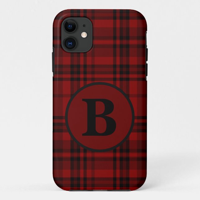 CAPA PARA iPhone 11 XADREZ VERMELHA DE FARMHOUSE GINGHAM VERMELHO (Verso)