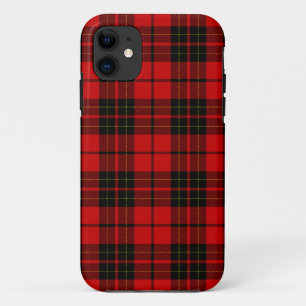 Capa Para iPhone 11 Xadrez vermelha do Brodie tartan