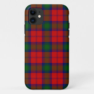 Capa Para iPhone 11 Xadrez vermelho e verde tartan Lindsay