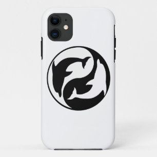 Capa Para iPhone 11 Yin Yang Dolphins iPhone 5G Case