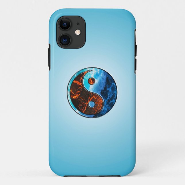Capa Para iPhone 11 Yin Yang - Fire and Water - iPhone / iPad case (Verso)