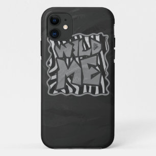 Capa Para iPhone 11 Zebra Black e Light Cinzas Selvagens