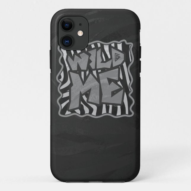 Capa Para iPhone 11 Zebra Black e Light Cinzas Selvagens (Verso)
