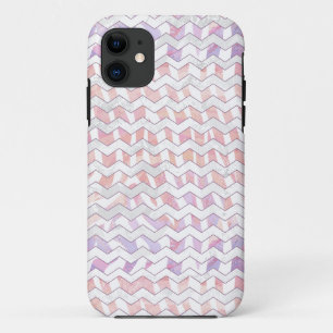 Capa Para iPhone 11 Zebra Rosa e White Chevron