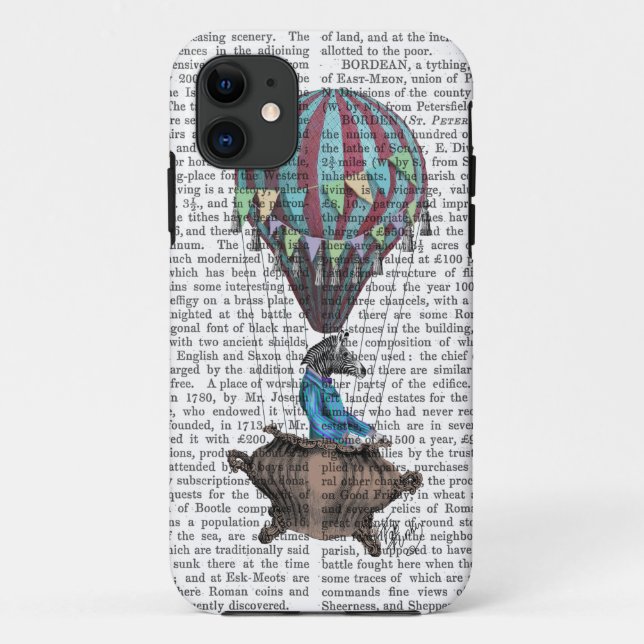 Capa Para iPhone 11 Zebra voadora (Verso)