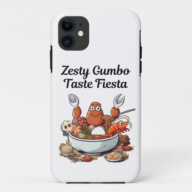 Capa Para iPhone 11 Zesty Gumbo Taste Fiesta (Verso)
