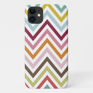Capa Para iPhone 11 Zigzag Colorido, Arco-Íris Zigzag, Gato Colorido