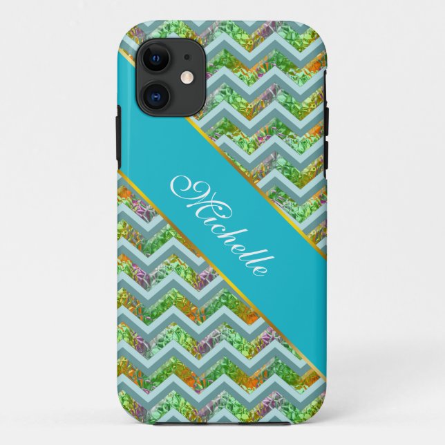 Capa Para iPhone 11 ZigZag de Vidro Estreitado (Verso)