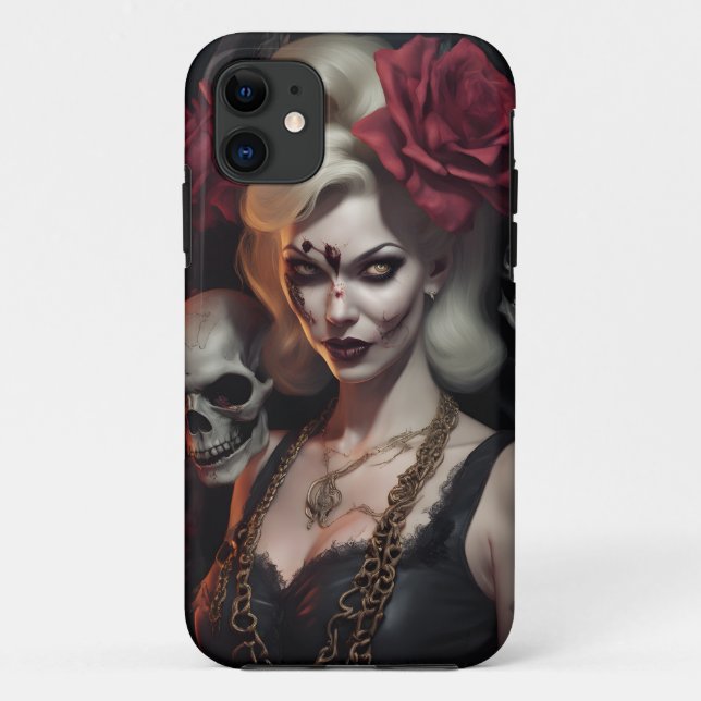 Capa Para iPhone 11 Zombie Babe 07 (Verso)
