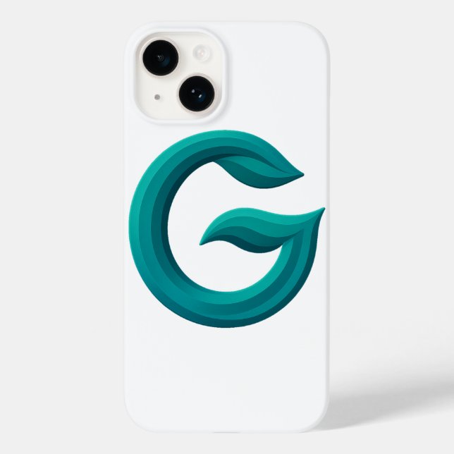 Capa para iPhone 14 com Letra G Abstrata Minimalis (Verso)