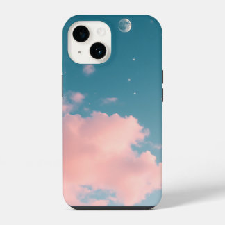 Capa para IPhone 14 Estética do Céu e da Lua