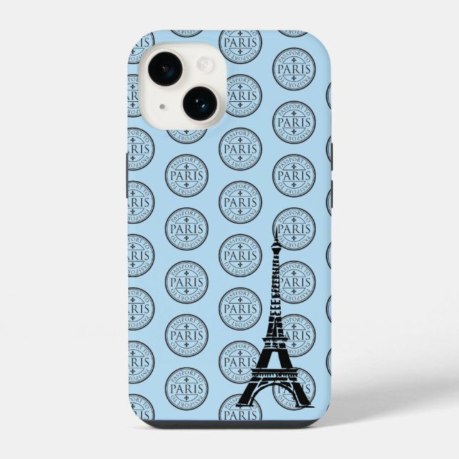 Capa para iPhone 14 - Passaporte para Paris  (Verso)