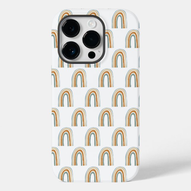 Capa para Iphone 14 pro com padrão de arco-íris bo (Verso)