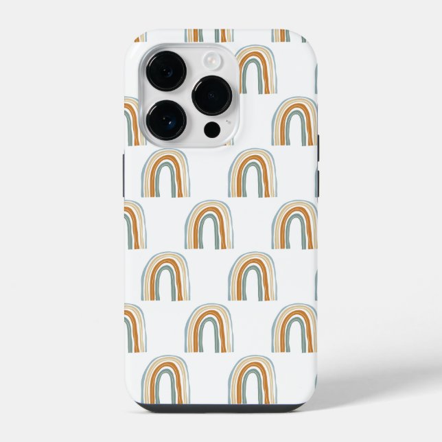 Capa para Iphone 14 pro com padrão de arco-íris bo (Verso)