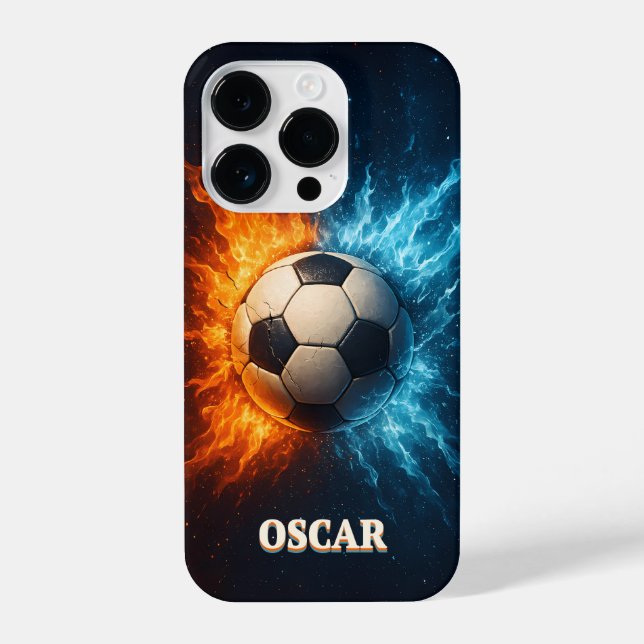 Capa para iPhone 14 Pro Personalizada de Futebol/D (Verso)
