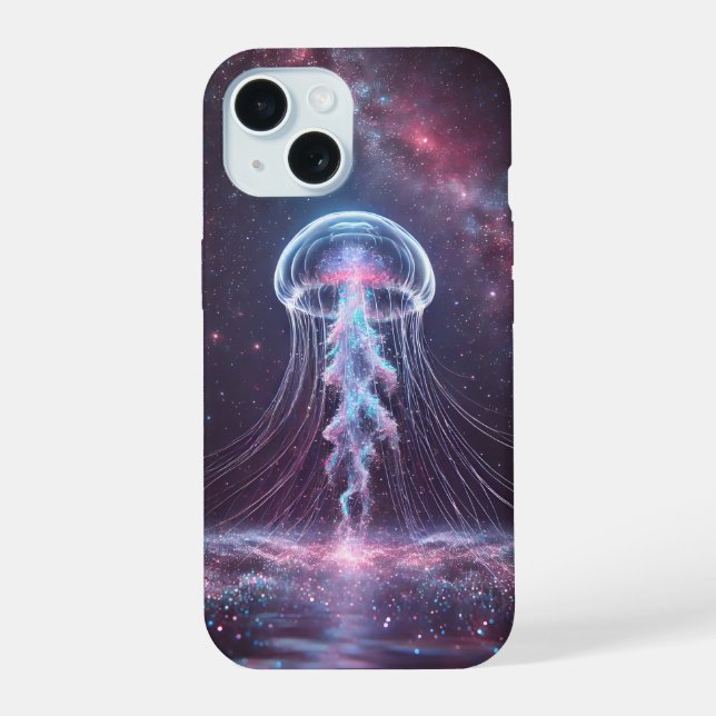 Capa para iPhone 15 Água-Viva Cósmica (Verso)