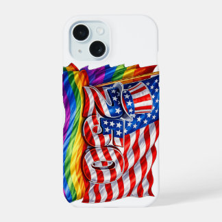 Capa para iPhone 15 America 250 Pride Flag