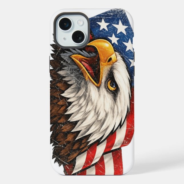 Capa para iPhone 15 Plus US Eagle (Verso)