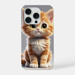 Capa para iPhone 15 Pro com Design de Gato Adoráve