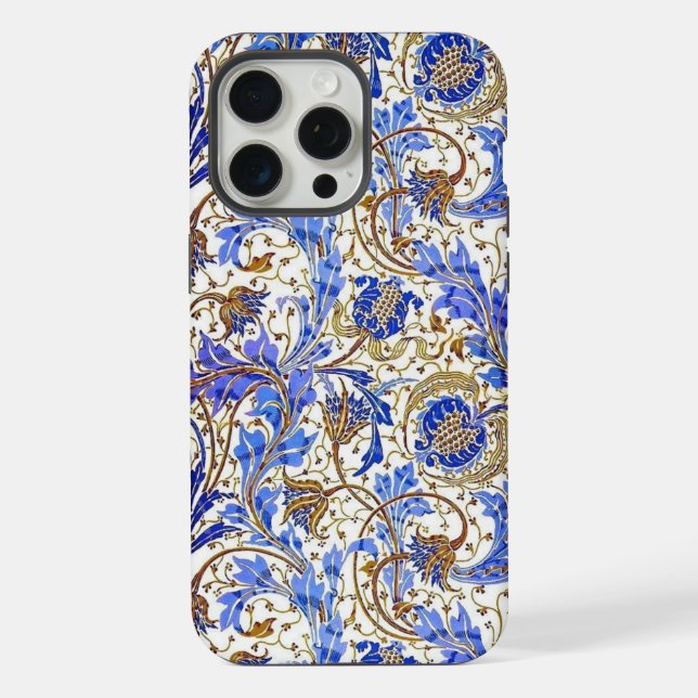 capa para iPhone 15 pro max com padrão de flores (Verso)