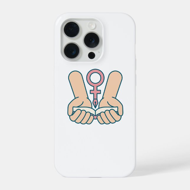 Capa para iPhone 15 Pro Proteger os Direitos das M (Verso)
