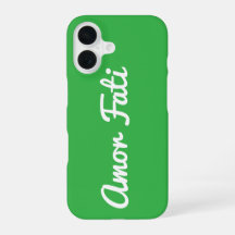 Capa para iPhone 16 com Citação Amor Fati