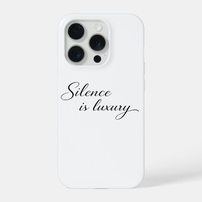 Capa para iPhone 16 Silence Is Luxury Minimalista  (Verso)