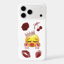 Capa para iPhone 17 Pro Max Princesa Emoji Y2K Fof
