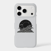 Capa para iPhone 17 Pro Minimalista Lua Nuvens