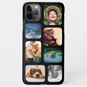 Capa Para iPhone 7 Modelo de Colagem de Fotografias Arredondado par