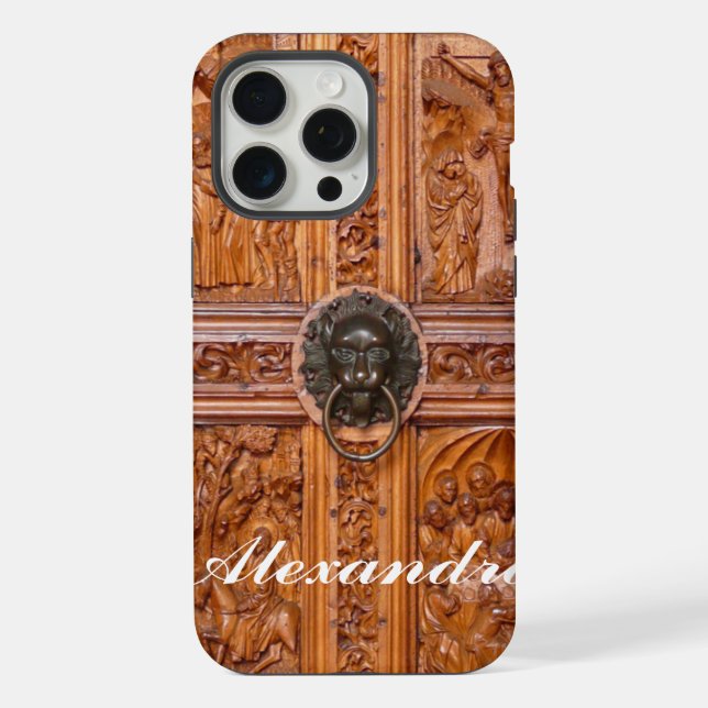 Capa para iPhone 7 porta de madeira vibe capa para (Verso)