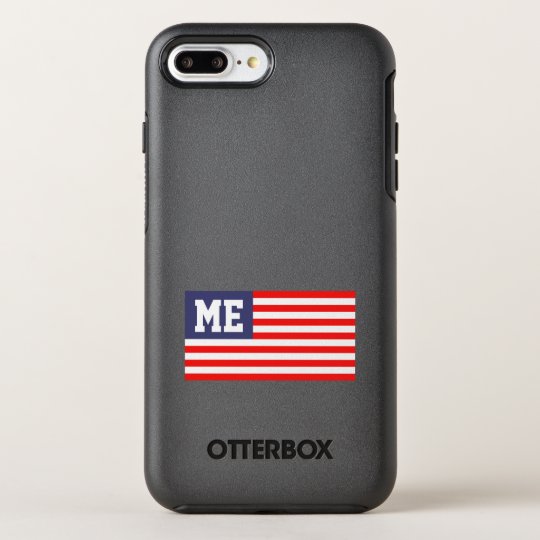 Capa Para iPhone 8 Plus/7 Plus OtterBox Symmetry Monograma patriótico personalizado da bandeira
