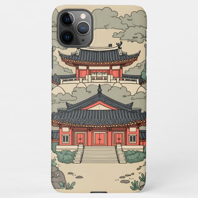 Capa Para iPhone A antiga imagem real do palácio da Coreia (Verso)