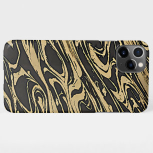 Capa Para iPhone Abstract Fluid Art - Black Marble Effect