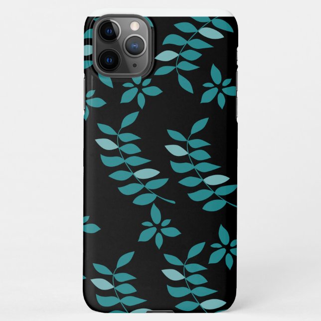 Capa Para iPhone Aqua e a selva tropical negra (Verso)