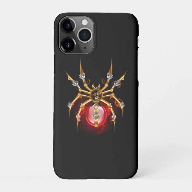 Capa Para iPhone Aranha-do-galo em preto (Verso)