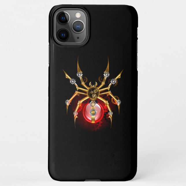 Capa Para iPhone Aranha-do-galo em preto (Verso)