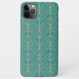 Capa Para iPhone Art Deco pattern with gold geometric shapes 