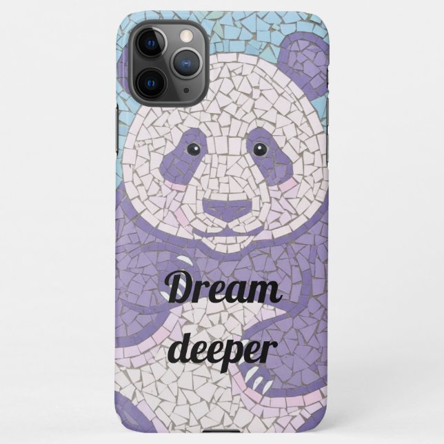 Capa Para iPhone Artistic Mosaic Panda Bear Dream Deeper Case (Verso)