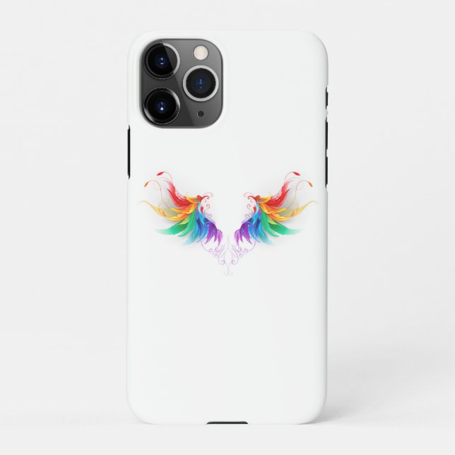 Capa Para iPhone Asas Fluffy Rainbow (Verso)