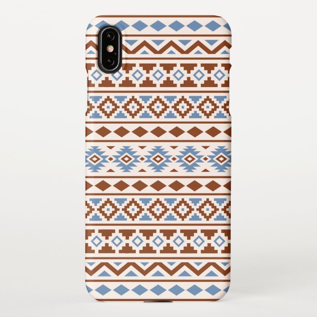 Capa Para iPhone Aztec Essência Padrão II Rust Blue Cream (Verso)