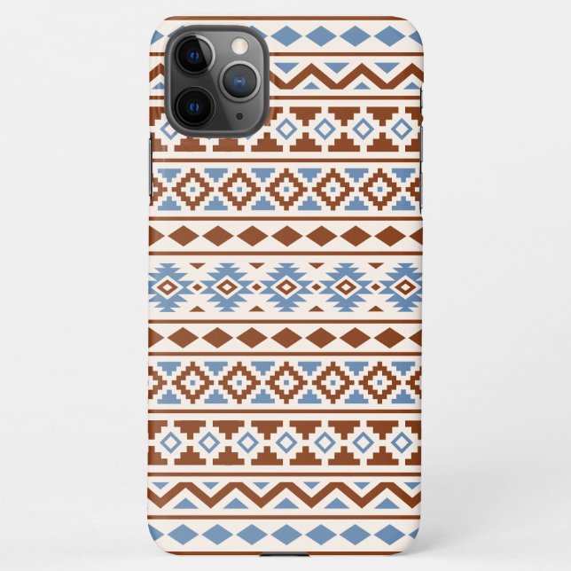 Capa Para iPhone Aztec Essência Padrão II Rust Blue Cream (Verso)