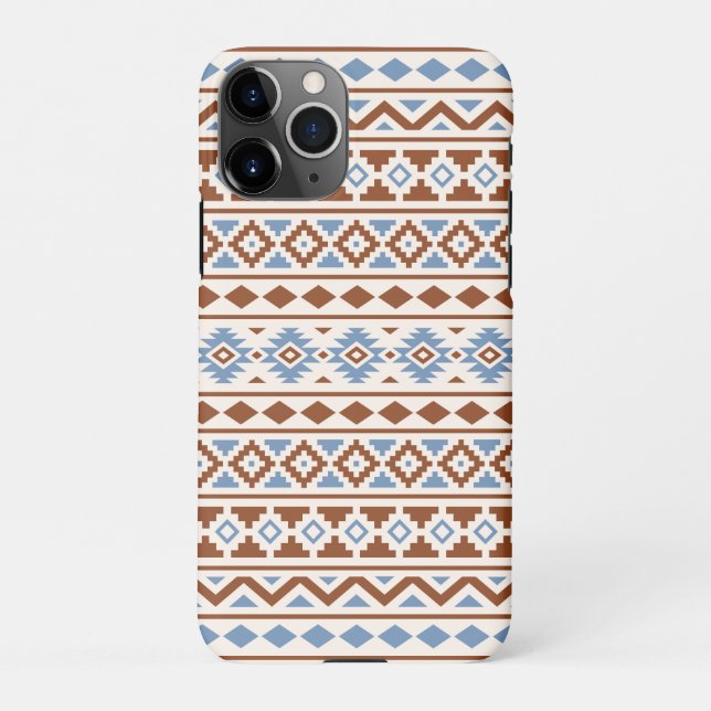 Capa Para iPhone Aztec Essência Padrão II Rust Blue Cream (Verso)