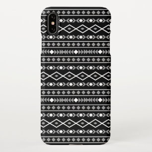 Capa Para iPhone Aztec Formas Padrão Cinza Preto Branco